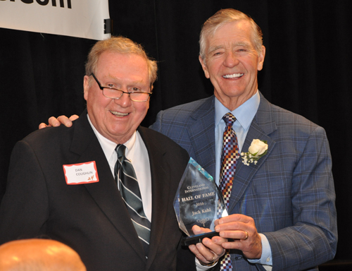 Dan Coughlin and Jack Kahl at induction in Cleveland International Hall of Fame