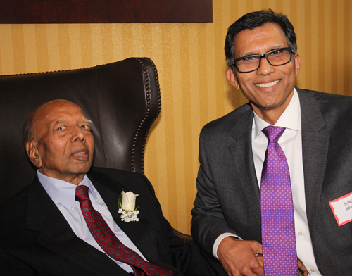 Mohan and son Suresh Bafna at Cleveland International Hall of Fame