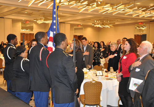 Color Guard for National Anthem at Cleveland International Hall of Fame induction ceremony
