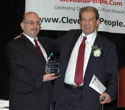 Abdullah (Abby) Mina inducted into the 2018 class of the Cleveland International Hall of Fame by his son Michael Mina.