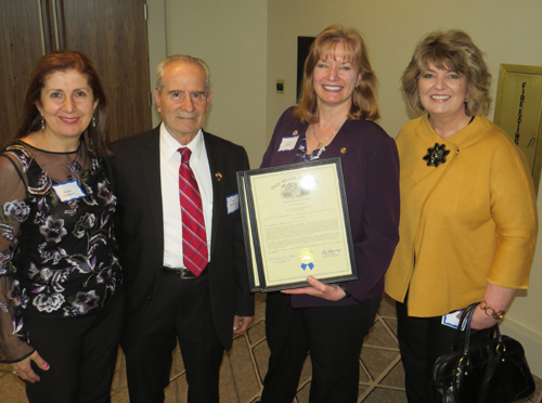 One of many proclamations for Abby  - from State Representative Marlene Anielski with the Abdulkarims and Mary Bejjani