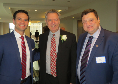 MC Chris Tanaka, inductee Ralph Perk Jr. and Pierre Bejjani