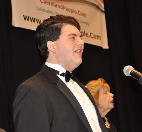 Giovanni Castiglione singing the national anthem