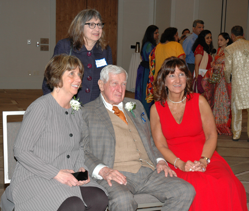 Richard Fleischman with daughter and friends